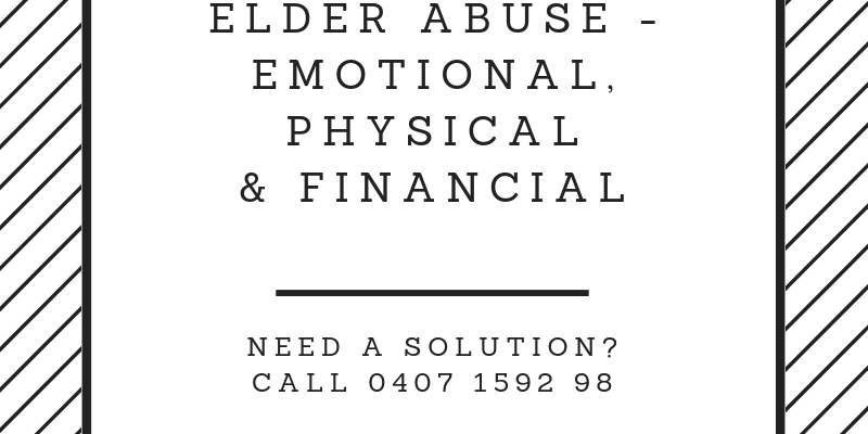 PPP – Elder abuse – emotional, physical & financial