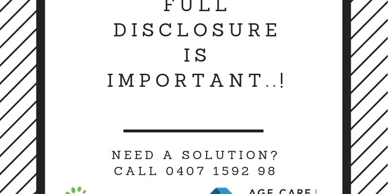 PPP- ACA – Full disclosure is important